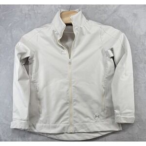 Under Armour Jacket White Storm‎ ColdGear Full Zip Athletic Women's M READ